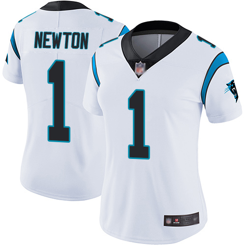 Carolina Panthers Limited White Women Cam Newton Road Jersey NFL Football #1 Vapor Untouchable
